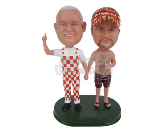 Happy Same-Sex Couple Holding Hands Personalized Bobblehead Happy Same-Sex Couple Holding Hands Personalized Bobblehead